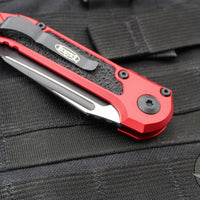 Microtech LUDT OTS Knife- Gen III- Red Handle- Black Full Serrated Blade 1136-3 RD