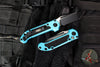 Microtech LUDT OTS Knife- Turquoise Handle- Black Full Serrated Blade 1136-3 TQ