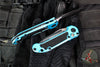 Microtech LUDT OTS Knife- Turquoise Handle- Black Full Serrated Blade 1136-3 TQ
