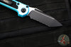 Microtech LUDT OTS Knife- Turquoise Handle- Black Full Serrated Blade 1136-3 TQ