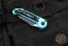 Microtech LUDT OTS Knife- Turquoise Handle- Black Full Serrated Blade 1136-3 TQ