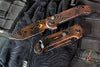 Microtech LUDT OTS Knife- Smooth Body- Tanto Edge- Topographic Black/Orange Camo Finished Handle And Plain Edge Blade 1136S-1 TPBKORCS