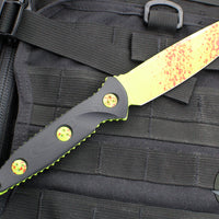 Microtech Socom Alpha- Tanto Edge- Black G-10 Handle With Zombietech Finished Blade 114-1 Z