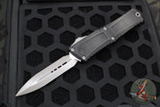 Microtech Combat Troodon Gen III OTF Knife- Double Edge- Apocalyptic Black Handle- Apocalyptic Blade 1142-10 APBKAP Gen III 2024