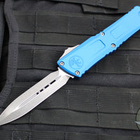 Microtech Combat Troodon Gen III OTF Knife- Double Edge- Blue Handle- Apocalyptic Blade 1142-10 APBL Gen III 2024