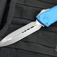 Microtech Combat Troodon Gen III OTF Knife- Double Edge- Blue Handle- Apocalyptic Blade 1142-10 APBL Gen III 2024