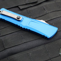 Microtech Combat Troodon Gen III OTF Knife- Double Edge- Blue Handle- Apocalyptic Blade 1142-10 APBL Gen III 2024