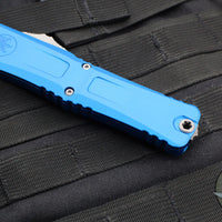 Microtech Combat Troodon Gen III OTF Knife- Double Edge- Blue Handle- Apocalyptic Blade 1142-10 APBL Gen III 2024