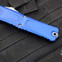 Microtech Combat Troodon Gen III OTF Knife- Double Edge- Navy Blue Handle- Apocalyptic Blade 1142-10 APNA Gen III 2024