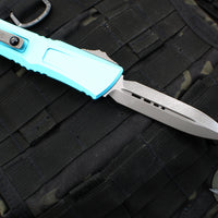 Microtech Combat Troodon Gen III OTF Knife- Double Edge- Turquoise Handle- Apocalyptic Blade 1142-10 APTQ Gen III 2024