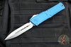 Microtech Combat Troodon Gen III OTF Knife- Double Edge- Blue Handle- Stonewash Blade 1142-10 BL Gen III 2024