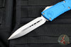 Microtech Combat Troodon Gen III OTF Knife- Double Edge- Blue Handle- Stonewash Blade 1142-10 BL Gen III 2024