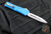 Microtech Combat Troodon Gen III OTF Knife- Double Edge- Blue Handle- Stonewash Blade 1142-10 BL Gen III 2024