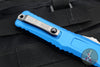 Microtech Combat Troodon Gen III OTF Knife- Double Edge- Blue Handle- Stonewash Blade 1142-10 BL Gen III 2024