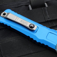 Microtech Combat Troodon Gen III OTF Knife- Double Edge- Blue Handle- Stonewash Blade 1142-10 BL Gen III 2024