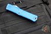 Microtech Combat Troodon Gen III OTF Knife- Double Edge- Blue Handle- Stonewash Blade 1142-10 BL Gen III 2024