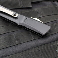 Microtech Combat Troodon Gen III OTF Knife- Double Edge- Black Handle- Stonewash Blade 1142-10 Gen III