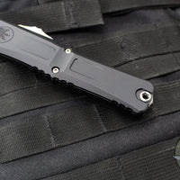 Microtech Combat Troodon Gen III OTF Knife- Double Edge- Black Handle- Stonewash Blade 1142-10 Gen III