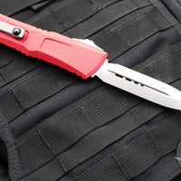 Microtech Combat Troodon Gen III OTF Knife- Double Edge- Red Handle- Stonewash Blade 1142-10 RD Gen III 2024