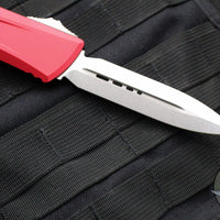 Microtech Combat Troodon Gen III OTF Knife- Double Edge- Red Handle- Stonewash Blade 1142-10 RD Gen III 2024