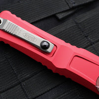 Microtech Combat Troodon Gen III OTF Knife- Double Edge- Red Handle- Stonewash Blade 1142-10 RD Gen III 2024