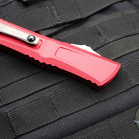 Microtech Combat Troodon Gen III OTF Knife- Double Edge- Red Handle- Stonewash Blade 1142-10 RD Gen III 2024