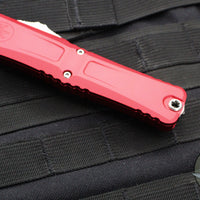 Microtech Combat Troodon Gen III OTF Knife- Double Edge- Red Handle- Stonewash Blade 1142-10 RD Gen III 2024