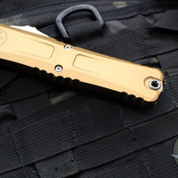 Microtech Combat Troodon Gen III OTF Knife- Double Edge- Tan Handle- Stonewash Blade 1142-10 TA Gen III 2024