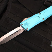 Microtech Combat Troodon Gen III OTF Knife- Double Edge- Turquoise Handle- Stonewash Blade 1142-10 TQ Gen III 2024