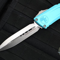 Microtech Combat Troodon Gen III OTF Knife- Double Edge- Turquoise Handle- Stonewash Blade 1142-10 TQ Gen III 2024