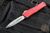 Microtech Combat Troodon Gen III OTF Knife- Double Edge- Red Handle- Apocalyptic Part Serrated Blade 1142-11 APRD Gen III 2024