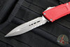 Microtech Combat Troodon Gen III OTF Knife- Double Edge- Red Handle- Apocalyptic Part Serrated Blade 1142-11 APRD Gen III 2024