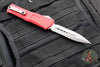 Microtech Combat Troodon Gen III OTF Knife- Double Edge- Red Handle- Apocalyptic Part Serrated Blade 1142-11 APRD Gen III 2024