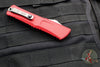 Microtech Combat Troodon Gen III OTF Knife- Double Edge- Red Handle- Apocalyptic Part Serrated Blade 1142-11 APRD Gen III 2024