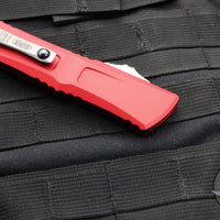 Microtech Combat Troodon Gen III OTF Knife- Double Edge- Red Handle- Apocalyptic Part Serrated Blade 1142-11 APRD Gen III 2024