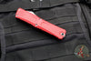 Microtech Combat Troodon Gen III OTF Knife- Double Edge- Red Handle- Apocalyptic Part Serrated Blade 1142-11 APRD Gen III 2024