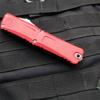 Microtech Combat Troodon Gen III OTF Knife- Double Edge- Red Handle- Apocalyptic Part Serrated Blade 1142-11 APRD Gen III 2024