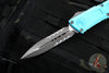 Microtech Combat Troodon Gen III OTF Knife- Double Edge- Turquoise Handle- Apocalyptic Part Serrated Blade 1142-11 APTQ Gen III 2024