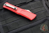 Microtech Combat Troodon Gen III OTF Knife- Double Edge- Red Handle- Stonewash Part Serrated Blade 1142-11 RD Gen III 2024