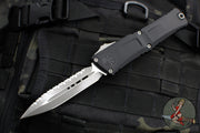 Microtech Combat Troodon Gen III OTF Knife- Double Edge- Black Handle- Apocalyptic Full Serrated Blade 1142-12 AP Gen III 2024