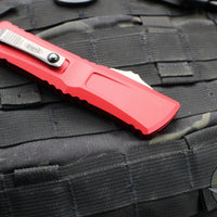 Microtech Combat Troodon Gen III OTF Knife- Double Edge- Red Handle- Apocalyptic Full Serrated Blade 1142-12 APRD Gen III 2024