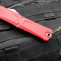 Microtech Combat Troodon Gen III OTF Knife- Double Edge- Red Handle- Apocalyptic Full Serrated Blade 1142-12 APRD Gen III 2024