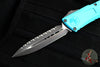 Microtech Combat Troodon Gen III OTF Knife- Double Edge- Turquoise Handle- Apocalyptic Full Serrated Blade 1142-12 APTQ Gen III 2024