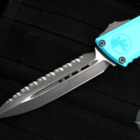 Microtech Combat Troodon Gen III OTF Knife- Double Edge- Turquoise Handle- Apocalyptic Full Serrated Blade 1142-12 APTQ Gen III 2024