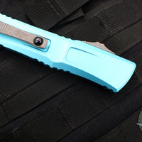 Microtech Combat Troodon Gen III OTF Knife- Double Edge- Turquoise Handle- Apocalyptic Full Serrated Blade 1142-12 APTQ Gen III 2024