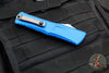 Microtech Combat Troodon Gen III OTF Knife- Double Edge- Blue Handle- Stonewash Full Serrated Blade 1142-12 BL Gen III 2024