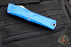 Microtech Combat Troodon Gen III OTF Knife- Double Edge- Blue Handle- Stonewash Full Serrated Blade 1142-12 BL Gen III 2024