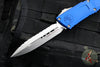 Microtech Combat Troodon Gen III OTF Knife- Double Edge- Navy Blue Handle- Stonewash Full Serrated Blade 1142-12 NA Gen III 2024