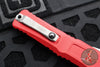 Microtech Combat Troodon Gen III OTF Knife- Double Edge- Red Handle- Stonewash Full Serrated Blade 1142-12 RD Gen III 2024