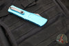 Microtech Combat Troodon Gen III OTF Knife- Double Edge- Turquoise Handle- Stonewash Full Serrated Blade 1142-12 TQ Gen III